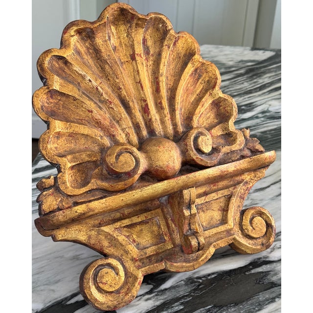 Made in Italy Vintage Grotto Shell Motif Carved Easel For Sale - Image 15 of 16