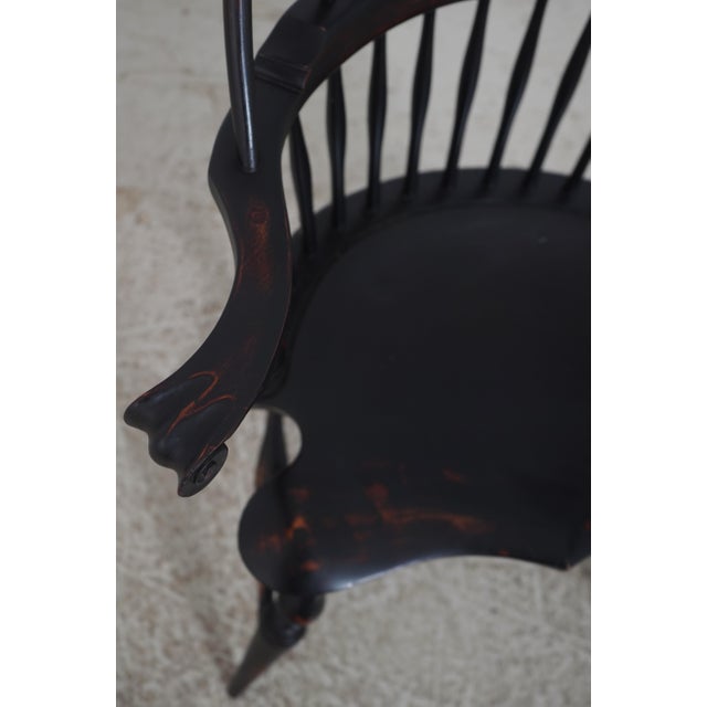 Set of 6 Dr Dimes Ebonized Windsor Dining Room Chairs For Sale In Philadelphia - Image 6 of 18