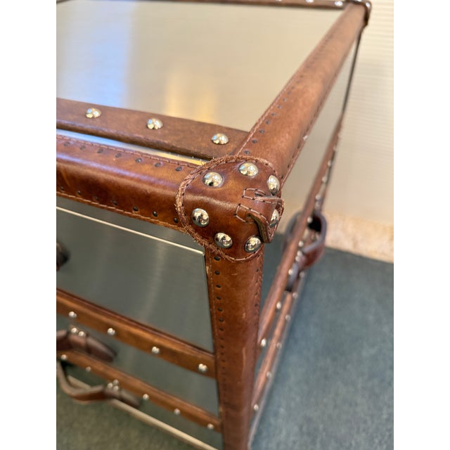 2010s Restoration Hardware Mayfair Three Drawer Steamer Trunk For Sale - Image 5 of 12