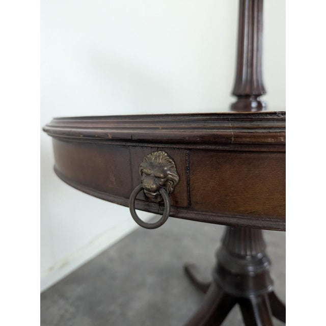 English Mahogany Display Stand with Lion Heads For Sale - Image 9 of 10
