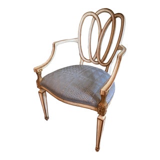 Dennis and Leen Ribbon Back Arm Chair For Sale