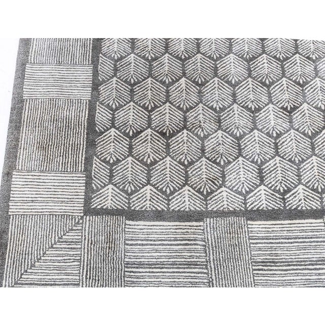 Textile Modern Silk & Wool Rug with Geometric Design by Doris Leslie Blau For Sale - Image 7 of 9