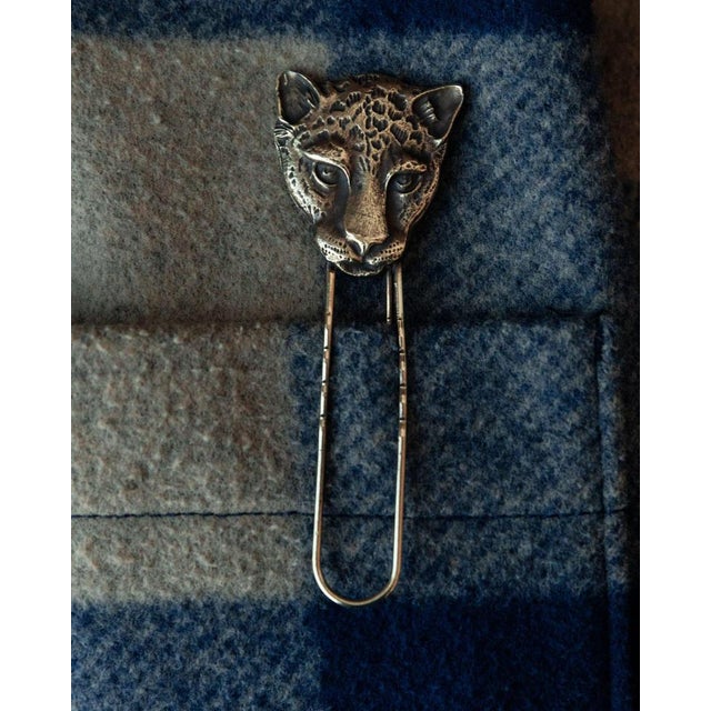 Vintage Brass Cheetah Bookmark, Paper Clip, Jewellery or Letter Clip, Italy, 1980s For Sale - Image 5 of 12