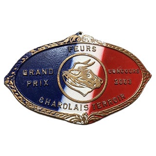 Agricultural Competition Blue White Red Plaque, 2003 For Sale