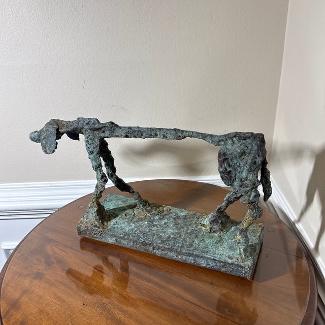Early 21st Century Bronze Artist Made Brutalist Style Dog Sculpture For Sale In Atlanta - Image 6 of 9