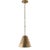 Thomas O'Brien for Visual Comfort Signature Goodman Petite Hanging Shade in Hand-Rubbed Antique Brass with Hand-Rubbed Antique Brass Shade For Sale