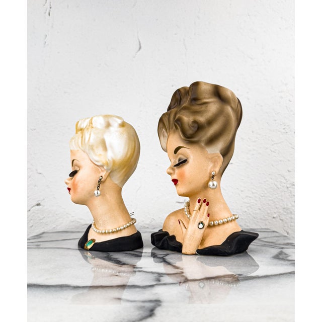 Mid-Century Modern 1960s Inarco Japan Head Vases For Sale - Image 3 of 13