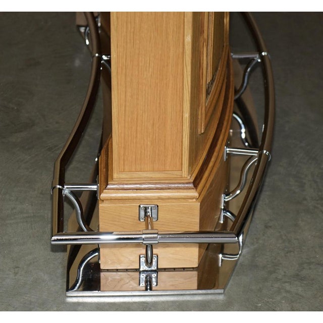 Mid-Century Modern Chrome Home Cocktail Bar with Marble Top For Sale - Image 16 of 18