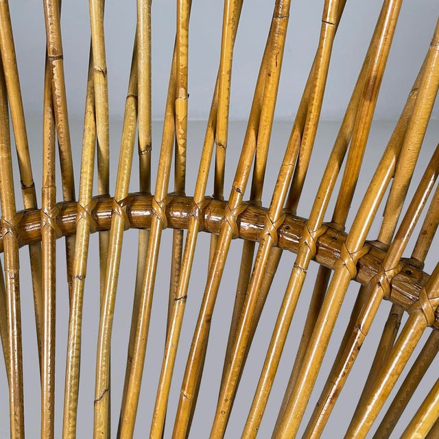 Mid-Century Modern Italian Armchair in Rattan and Fabric, 1960s For Sale - Image 13 of 18