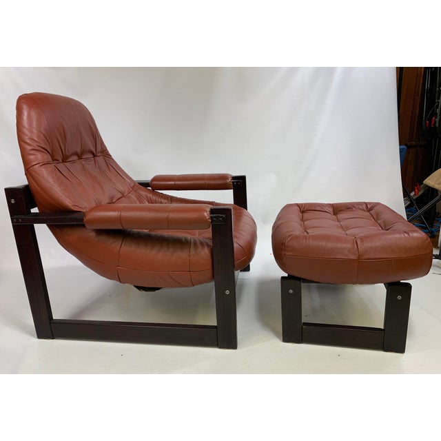 Percival Lafer Brazilian Rosewood Lounge Chair Footstool Chairish