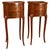 Louis XV Style Drum-Shaped Bedside Tables in Cherrywood and Marquetry, 1950s, Set of 2 For Sale - Image 6 of 6