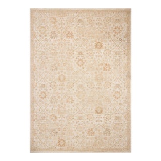 Chris Loves Julia x Loloi Palma Natural / Spice 18" x 18" Sample Rug For Sale