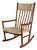 In Style of Hans Wegner Teak High Back Rocking Armchair Danish Vintage 1960s For Sale