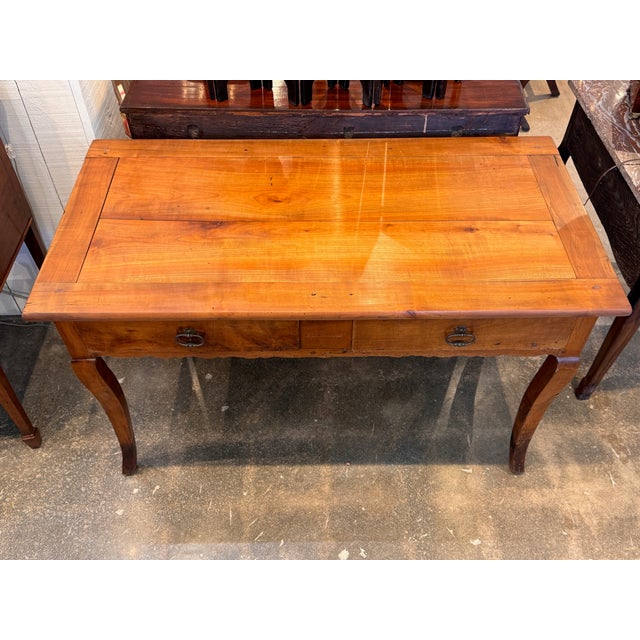 Wood 19th Century French Bureau Plat With Pull-Out Slide For Sale - Image 7 of 11