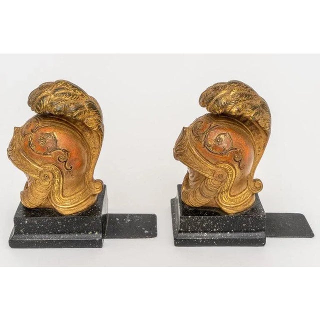 Borghese Helmet Bookends Neoclassic 1930s Italy For Sale - Image 9 of 11