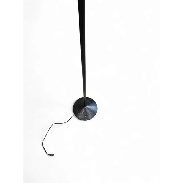 Adjustable / Conical Glass and Black Metal Floor Lamp by Tronconi, 1970s, Italy This piece has an attribution mark, I am...