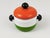 Orange, White and Green Enameled Pot with Lid attributed to Carl Auböck, Austria, 1970s For Sale - Image 10 of 13
