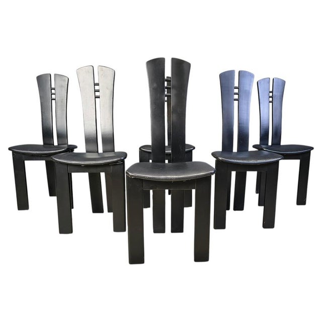 Postmodern Wooden Dining Chairs, 1980s, Set of 6 For Sale - Image 14 of 14