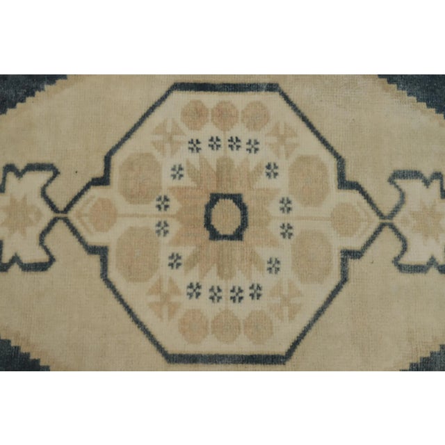 1980s 1980s Turkish Blue Handmade Oushak Rug For Sale - Image 5 of 8