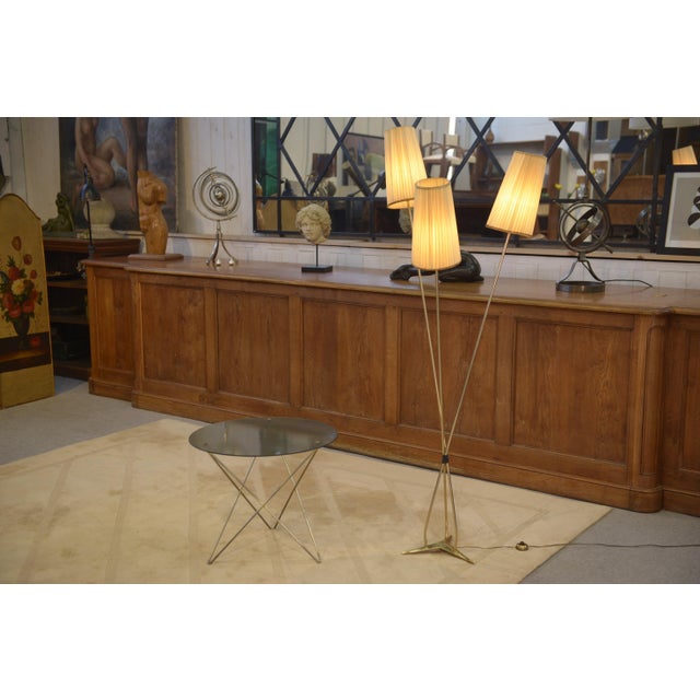 Brass and Glass Side Table, 1960s, in Very Good conditions. Designed 1960 to 1969