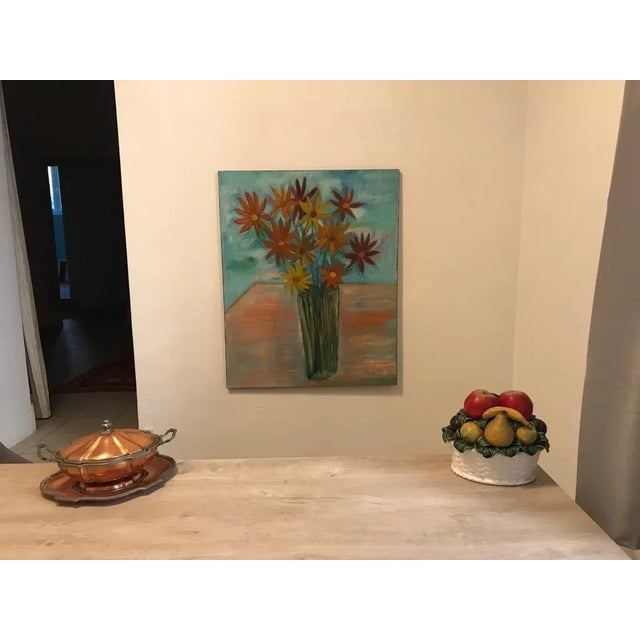 Contemporary Abraham Dayan, Les Marguerites, 1997, Oil on Canvas For Sale - Image 3 of 6