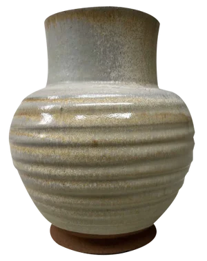 Earthenware Kyo-Yaki Ikebana Flower Vase, Japan, 1960s