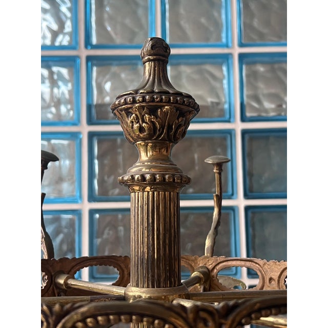 Early 20th Century Bronze and Brass Burnished Art Nouveau Belle Epoque Hanger, Bronze Grifone Feet For Sale In Miami - Image 6 of 18