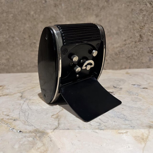 Metal 1950s Westclox Art Deco Travel Clock Nonworking For Sale - Image 7 of 9