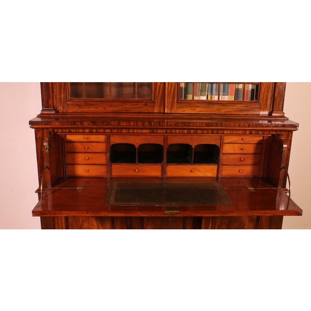 Mahogany Display Cabinet with Secretary Desk, 1800s For Sale - Image 4 of 14
