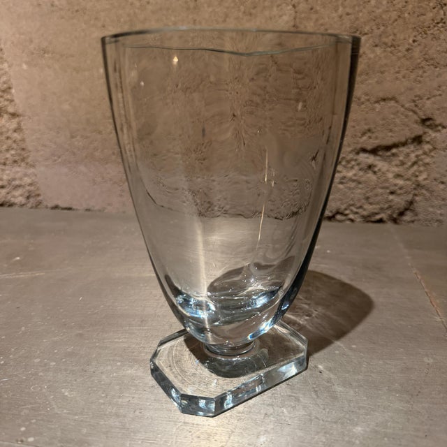 Mid-Century Modern Strömbergshyttan Crystal Art Glass Vase Quetzal Bird Design For Sale - Image 9 of 16