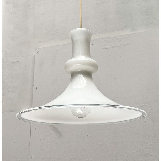 Vintage Danish Etude Glass Pendant Lamp by Michael Bang for Royal Copenhagen, Holmegaard, 1970s For Sale - Image 12 of 18