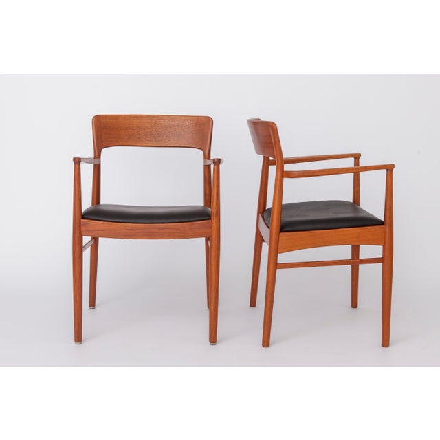 Vintage Danish Teak Armchairs by Henning Kjærnulf for Korup Stolefabrik, 1960s, Set of 2 For Sale - Image 10 of 10