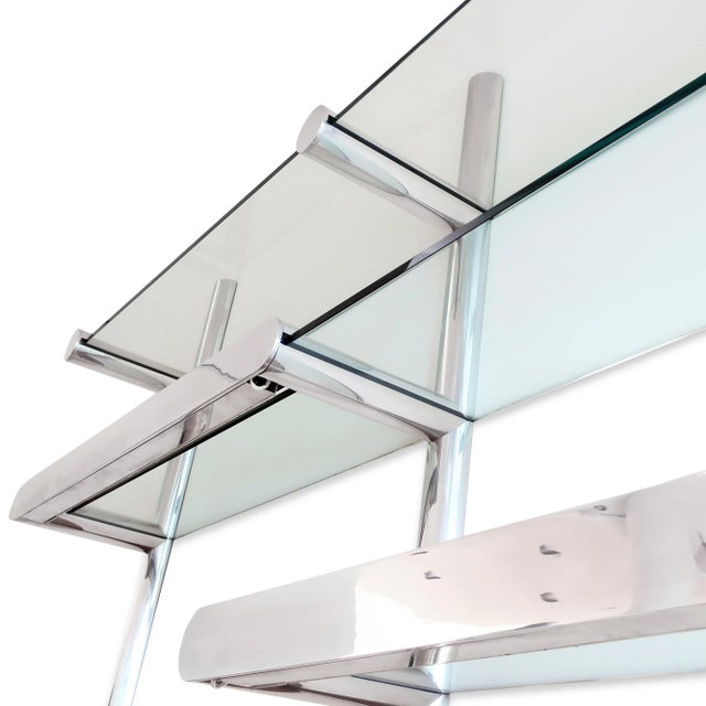 1970s Aluminum and Glass Orba Wall Unit by Janet Schweitzer for Pace Collection For Sale In New York - Image 6 of 11