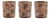 Autumn Leaf Glass Votive Holder (Set of 3) For Sale