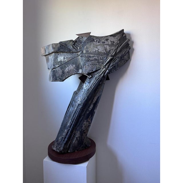 1970s Patrick Rollet, Large Abstract Sandstone Sculpture, 100cm For Sale - Image 5 of 13