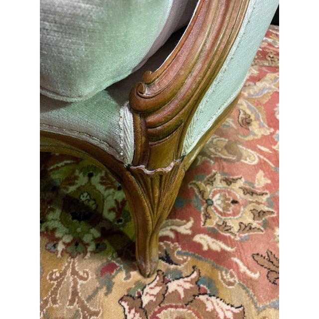 Brown Louis Xv Period Shepherdess Armchair For Sale - Image 8 of 9