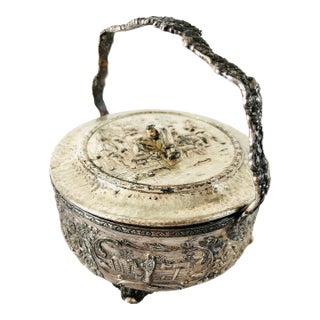 Victorian Silverplate Pickle Castor Reposse Design (1880-1900) Connecticut MFG For Sale