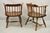 Antique English Windsor Colonial Pine Wood Spindle Pub Club Arm Chairs - A Pair For Sale - Image 10 of 12