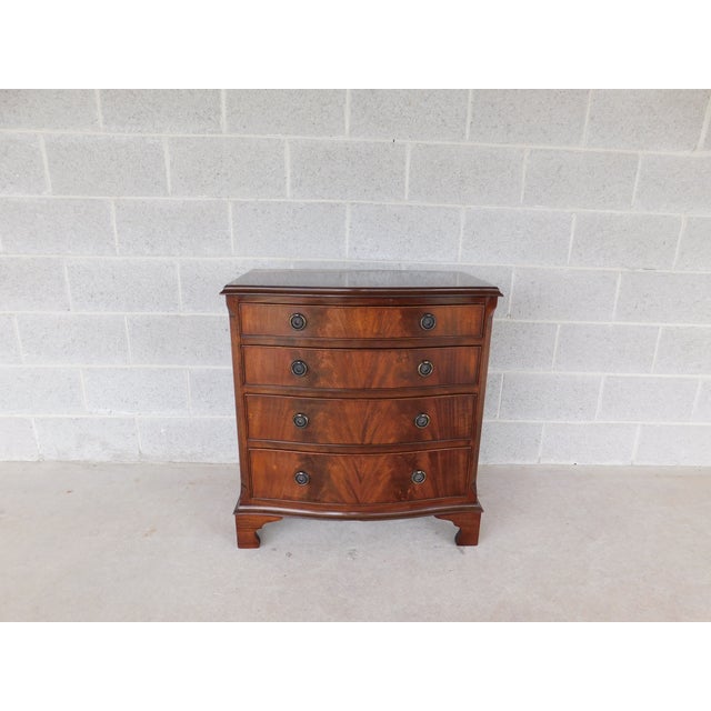Vintage Mahogany Georgian III Style Bow Front Chest 28.5w Features Fine Quality Made Construction, Georgian III style,...