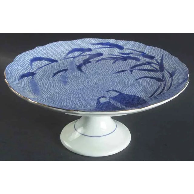Vintage Japanese Arita Footed Cake Plate For Sale - Image 4 of 4
