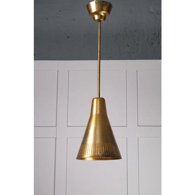 Brass Ceiling Lamp attributed to Hans Bergström, Sweden, 1950s For Sale - Image 9 of 9