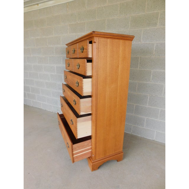 Thomasville American Oak Collection Georgian Style Tall Chest For Sale In Philadelphia - Image 6 of 15