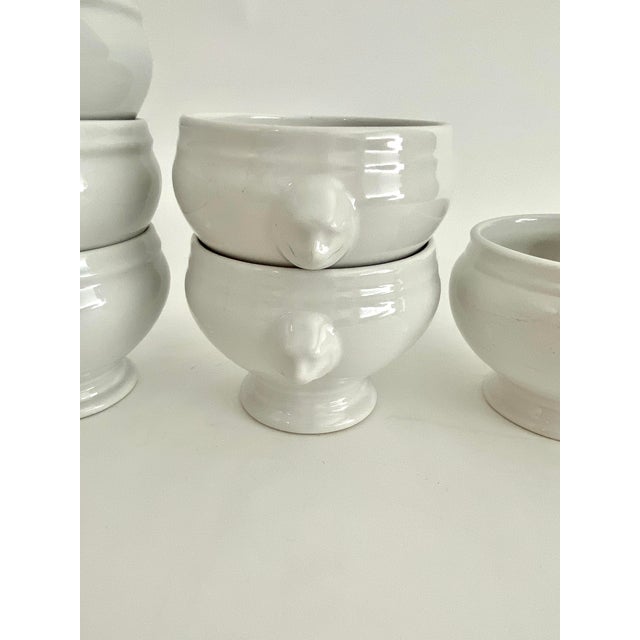 French Provincial Late 20th Century Assorted French Lion's Head Soup Bowls - Set of 6 For Sale - Image 3 of 6