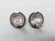 Metal Vintage 1980s Signed Courreges Paris Round Black Enamel & Pavé Clear Rhinestone Clip Earrings-2 Pieces For Sale - Image 7 of 7