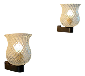 Wall Lights attributed to Archimede Seguso for Seguso Vetri d'Arte, 1940s, Set of 2