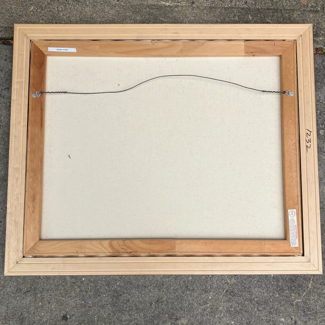 1980s 1980’s Original Double Polo Sport Horseman Painting Framed Signed For Sale - Image 5 of 5