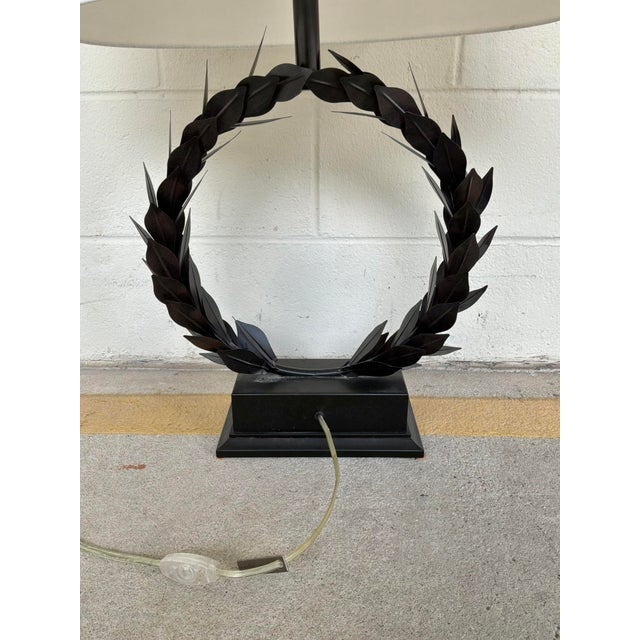 Metal Barbara Crosgrove Laurel Wreath Lamp For Sale - Image 7 of 7