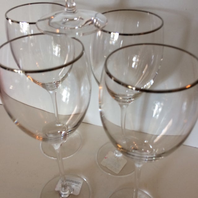Lenox Timeless Platinum Signature Wine Glasses Set of 5 Chairish