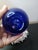 Mid-Century Modern Gorgeous Signed Blenko Cobalt Blue Art Glass Apple Paperweight For Sale - Image 3 of 6