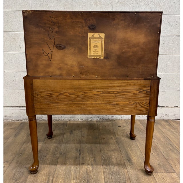 Vintage Davis Cabinet Co Chippendale Queen Anne Style Slant Front Secretary Desk For Sale - Image 15 of 16